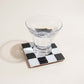 Subtle Art Studios · Glass Tile Coaster · Black + White Checkered | socius design in Rochester, MN