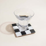 Subtle Art Studios · Glass Tile Coaster · Black + White Checkered | socius design in Rochester, MN
