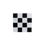 Subtle Art Studios · Glass Tile Coaster · Black + White Checkered | socius design in Rochester, MN