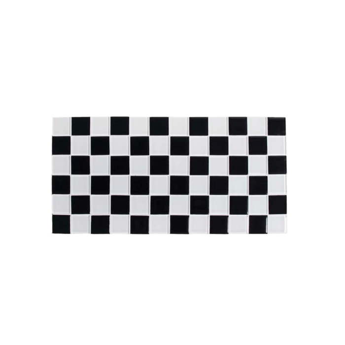 Subtle Art Studios · Glass Tile Decorative Tray · Black & White Checkered | socius design in Rochester, MN