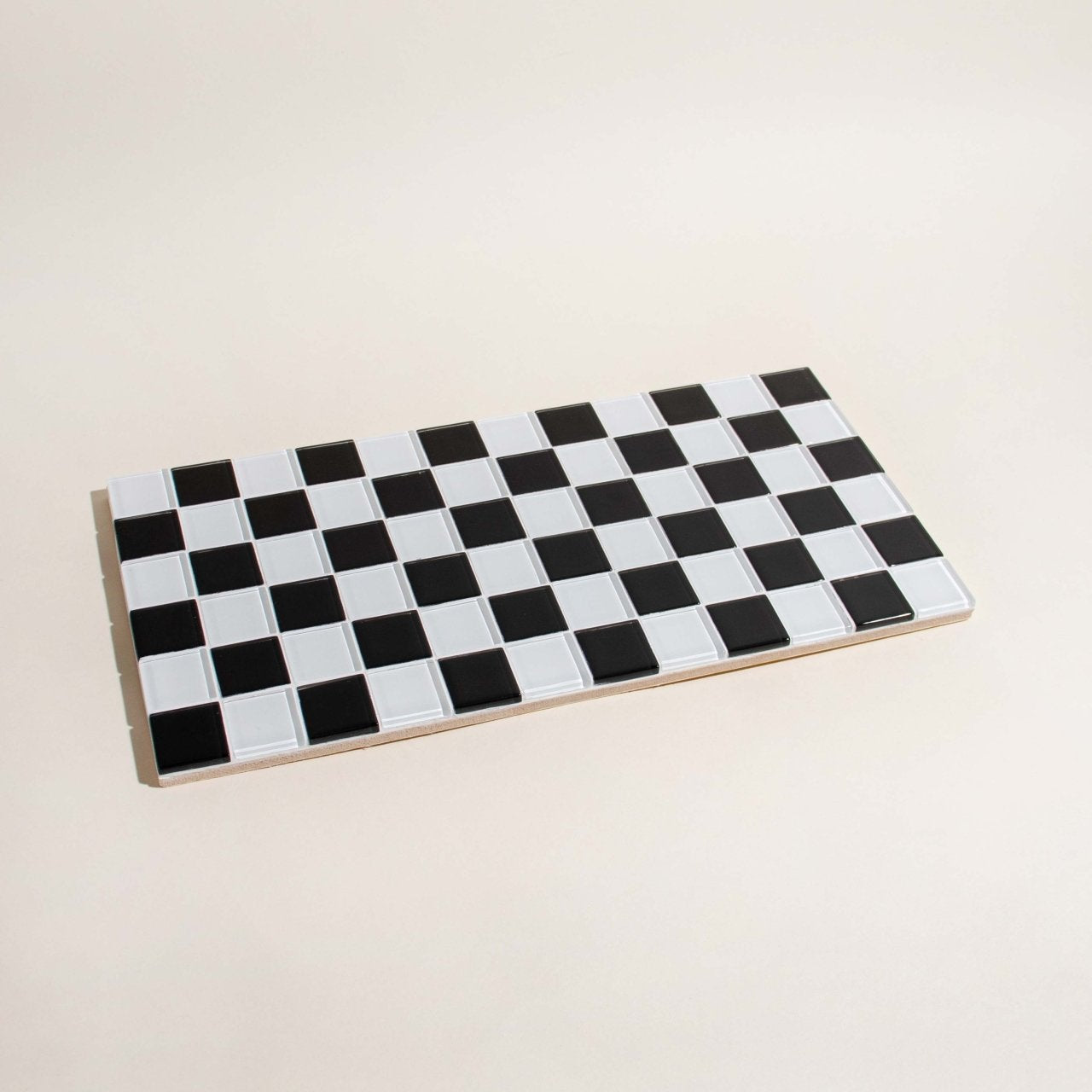 Subtle Art Studios · Glass Tile Decorative Tray · Black & White Checkered | socius design in Rochester, MN