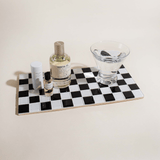 Subtle Art Studios · Glass Tile Decorative Tray · Black & White Checkered | socius design in Rochester, MN