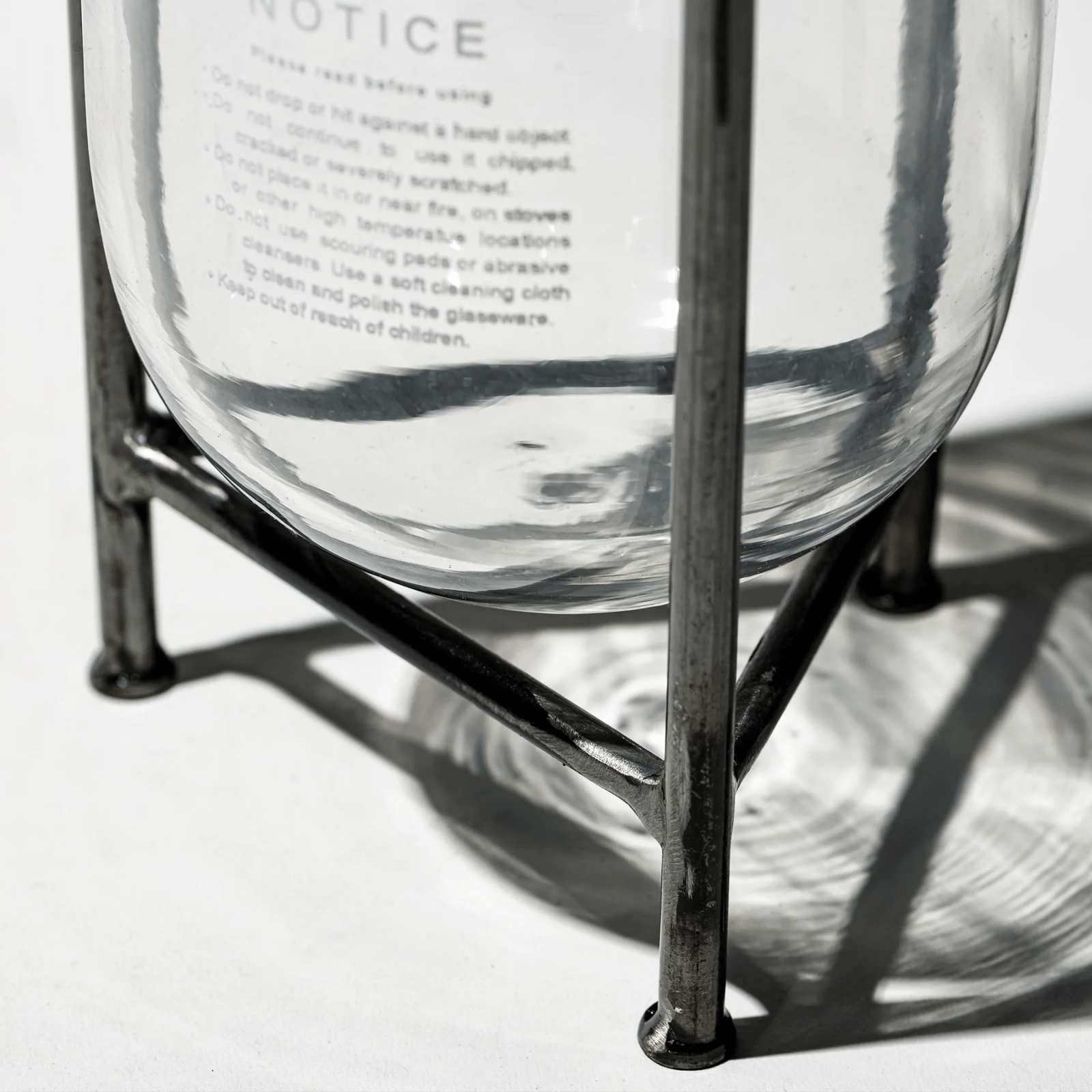 Puebco · Glass Tube Vase with Steel Stand | socius design in Rochester, MN
