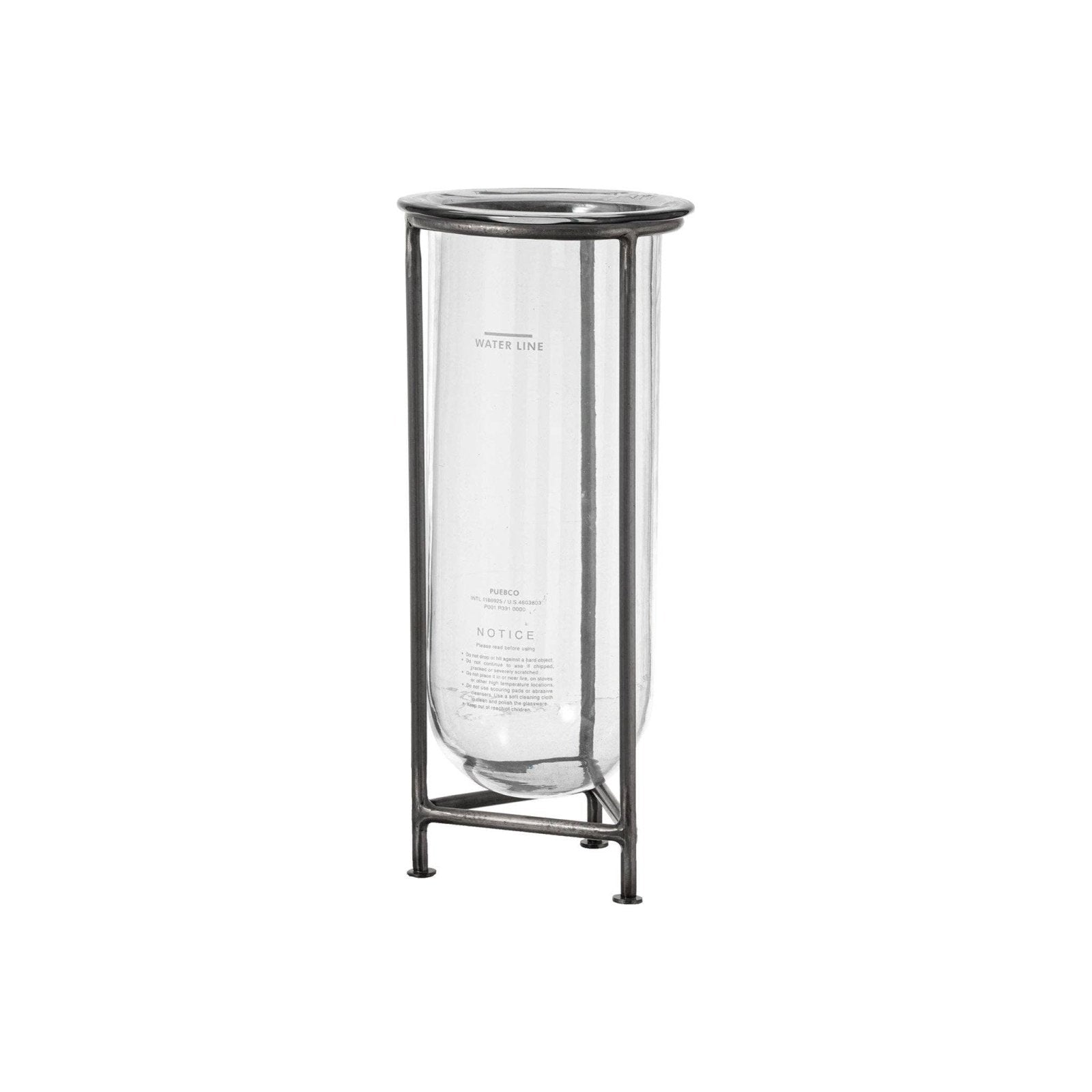 Puebco · Glass Tube Vase with Steel Stand | socius design in Rochester, MN