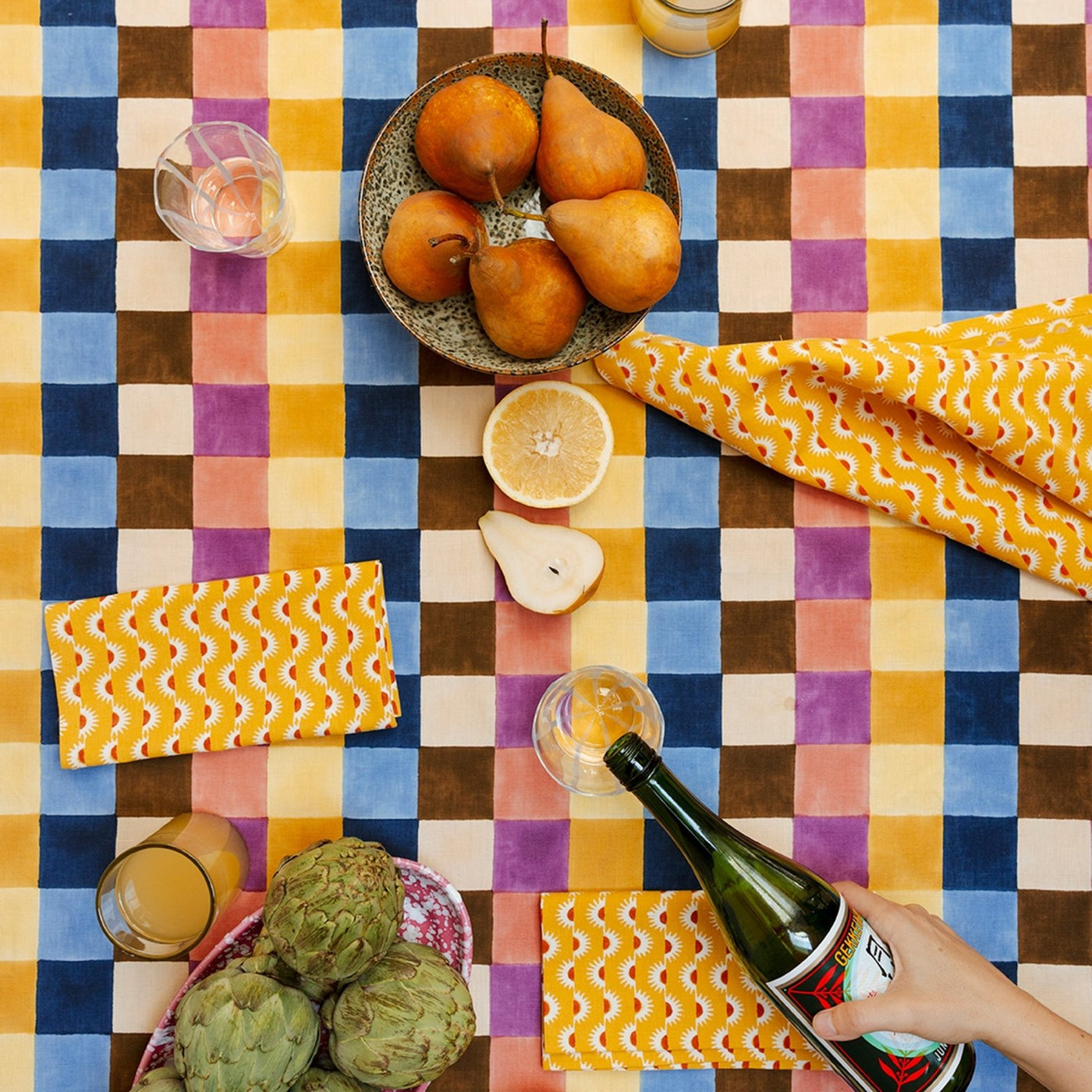 Block Shop · Goldenrod Suns Napkin | socius design in Rochester, MN