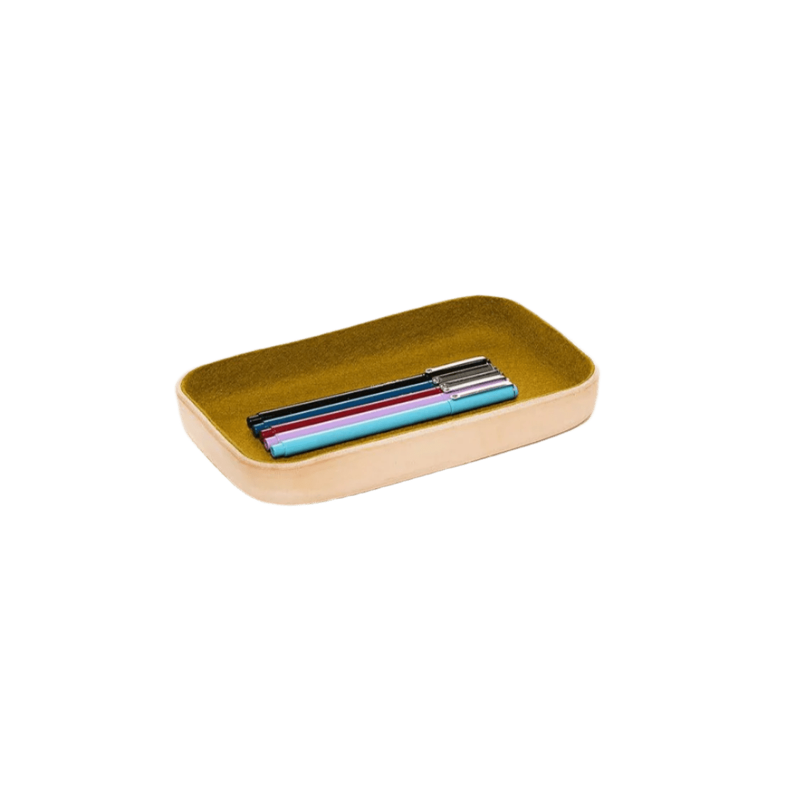 Graf Lantz · Graf Lantz Kawabon Tray · Natural Leather + Golden Moss Felt | socius design in Rochester, MN