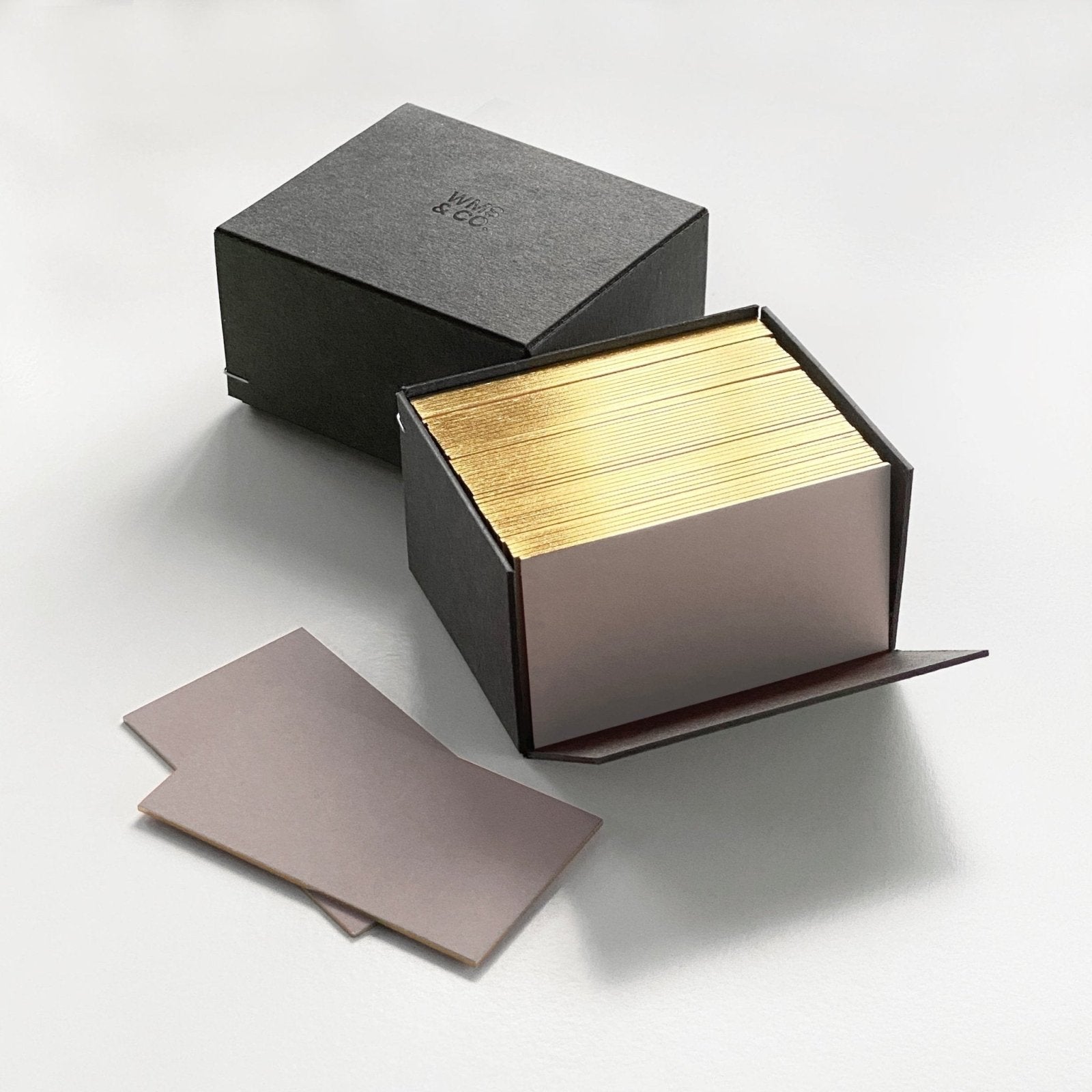 Wms&Co. · Greige Small Cards with Gold edging | socius design in Rochester, MN