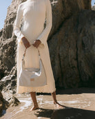 Graf Lantz · Hana Canvas Hobo Bag in Natural Vachetta | socius design in Rochester, MN