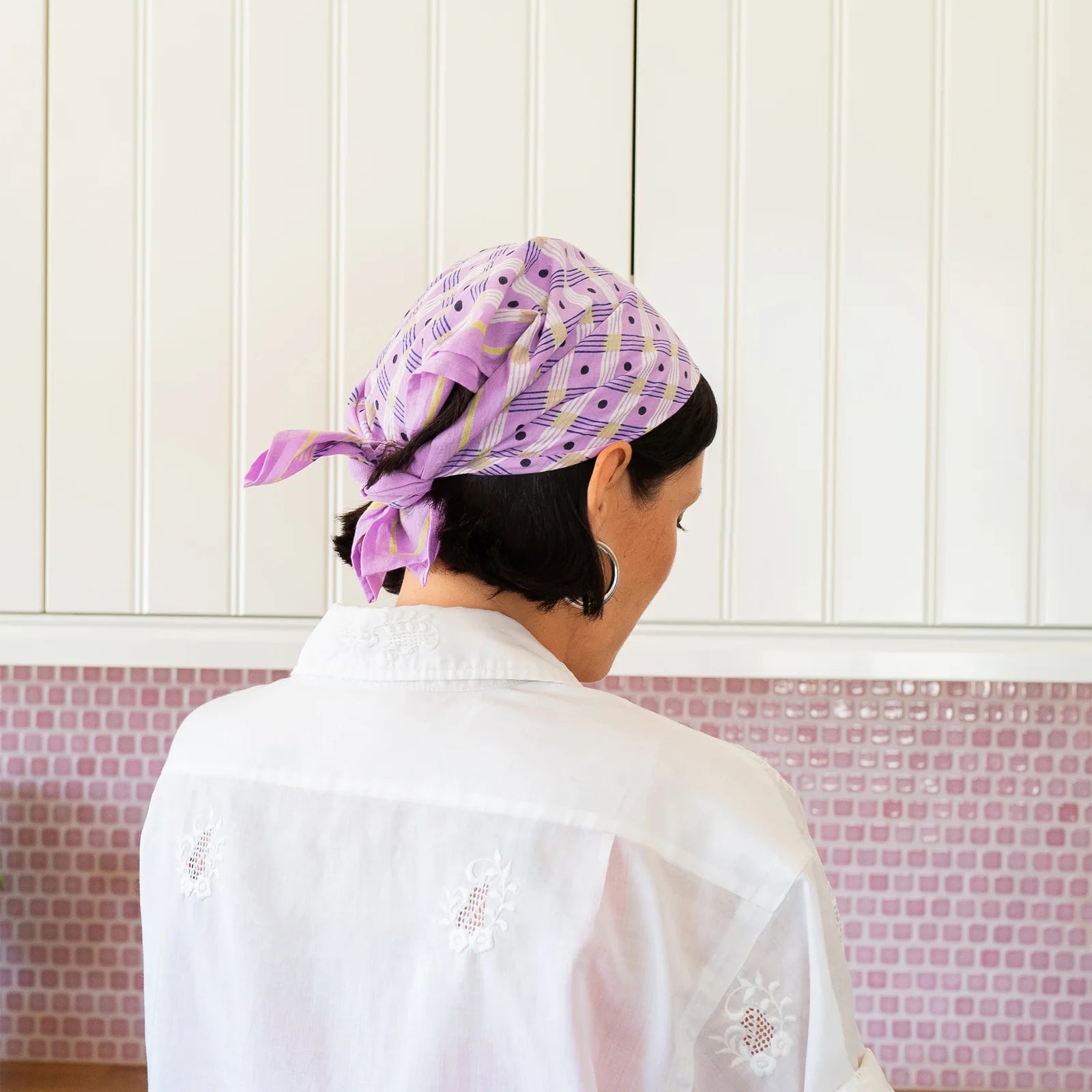 Block Shop · Hand Block - Printed Martin Bandana · Lilac | socius design in Rochester, MN