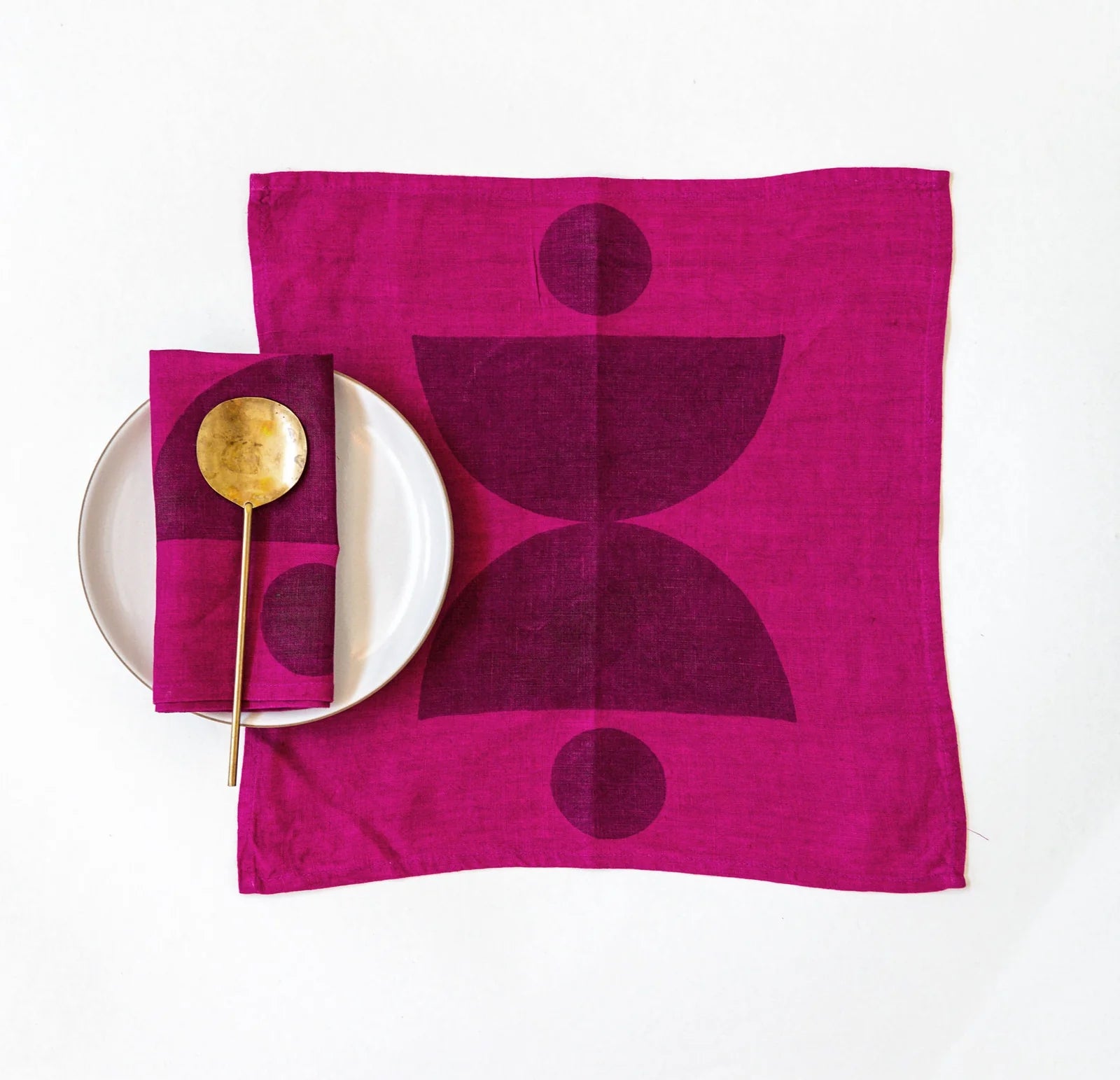 Block Shop · Hand Block - Printed Otto Napkin Set · Plum | socius design in Rochester, MN