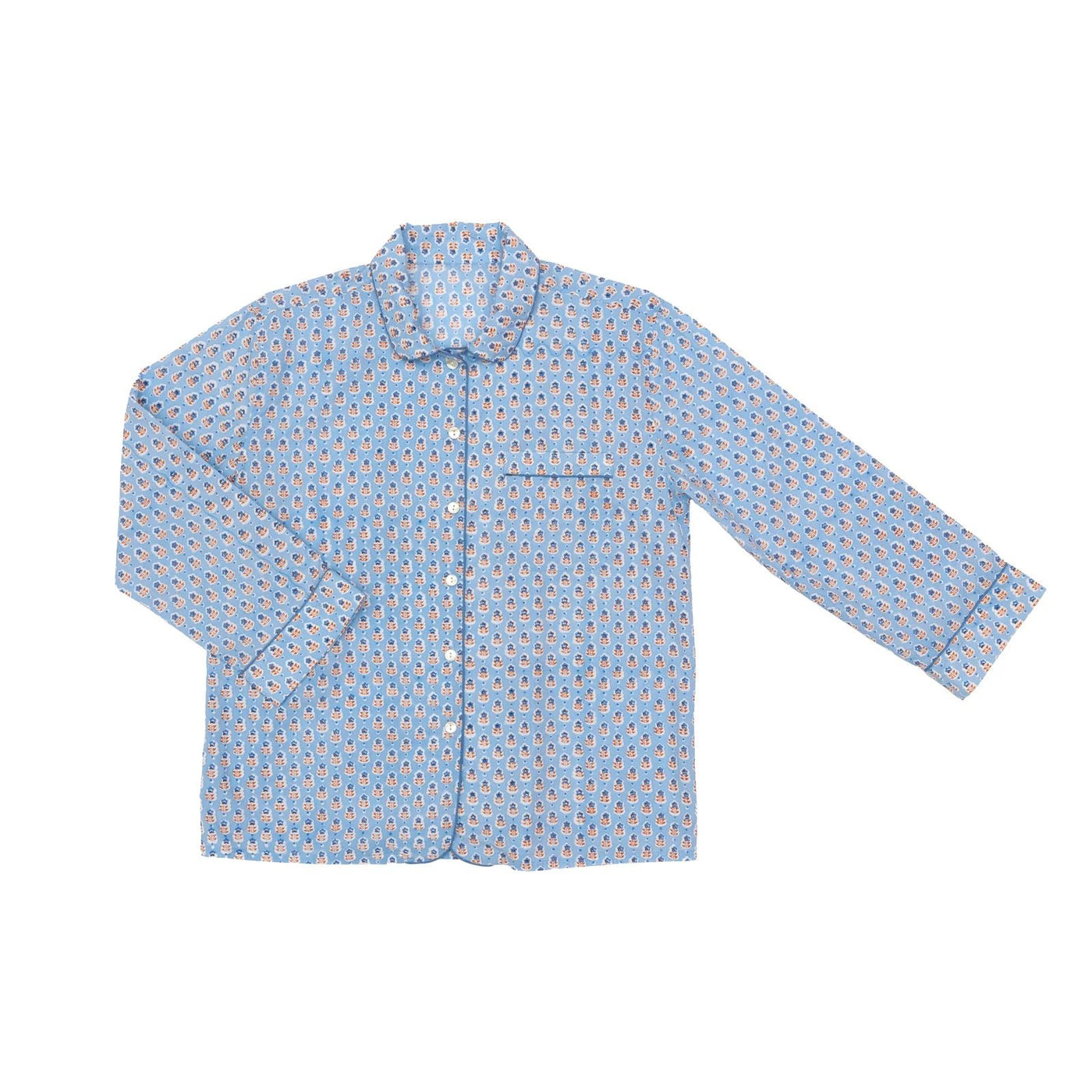 Block Shop · Hand Block - printed Pajama Set in Bluebonnet · Block Shop Textiles | socius design in Rochester, MN