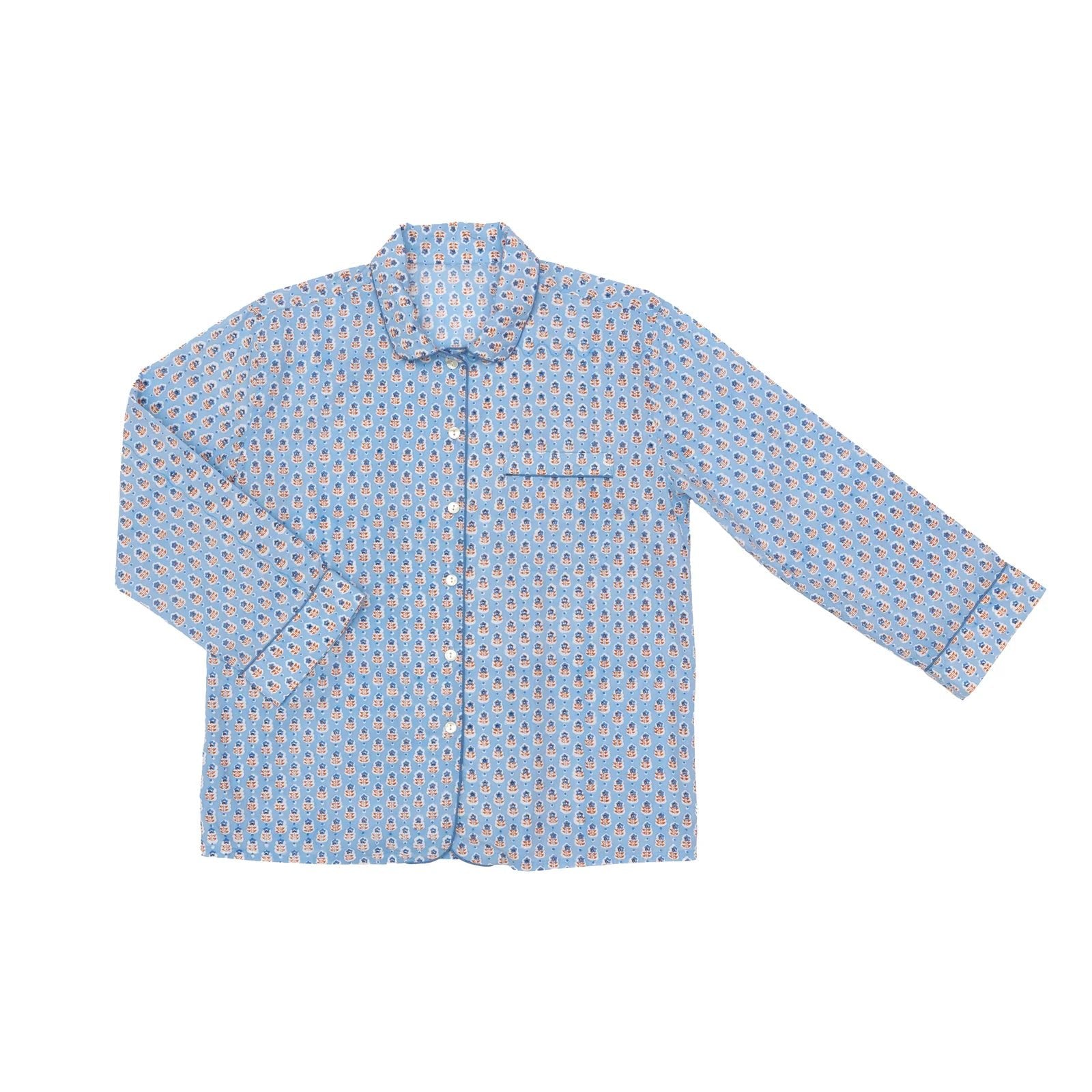 Block Shop · Hand Block - printed Pajama Set in Bluebonnet · Block Shop Textiles | socius design in Rochester, MN