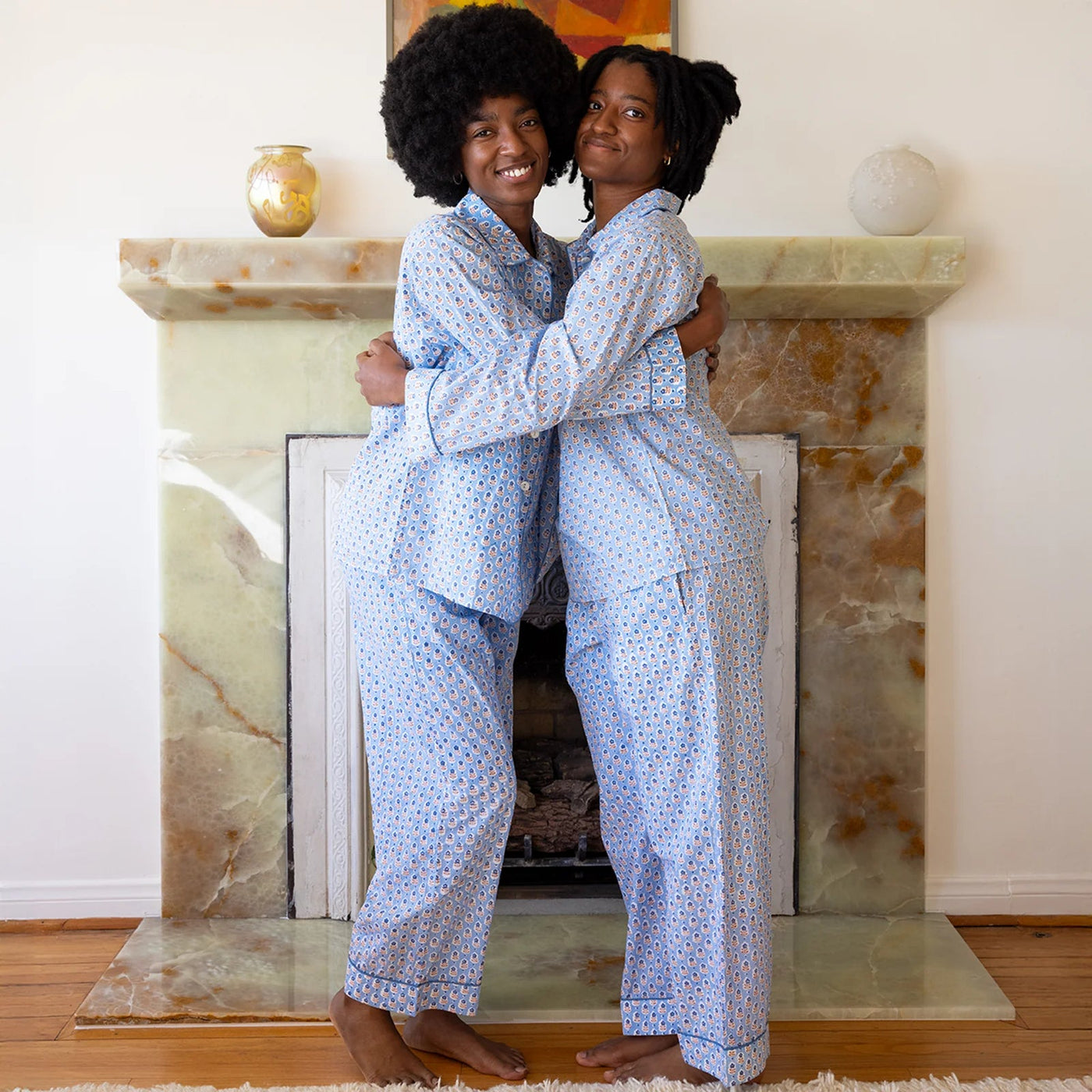 Block Shop · Hand Block - printed Pajama Set in Bluebonnet · Block Shop Textiles | socius design in Rochester, MN