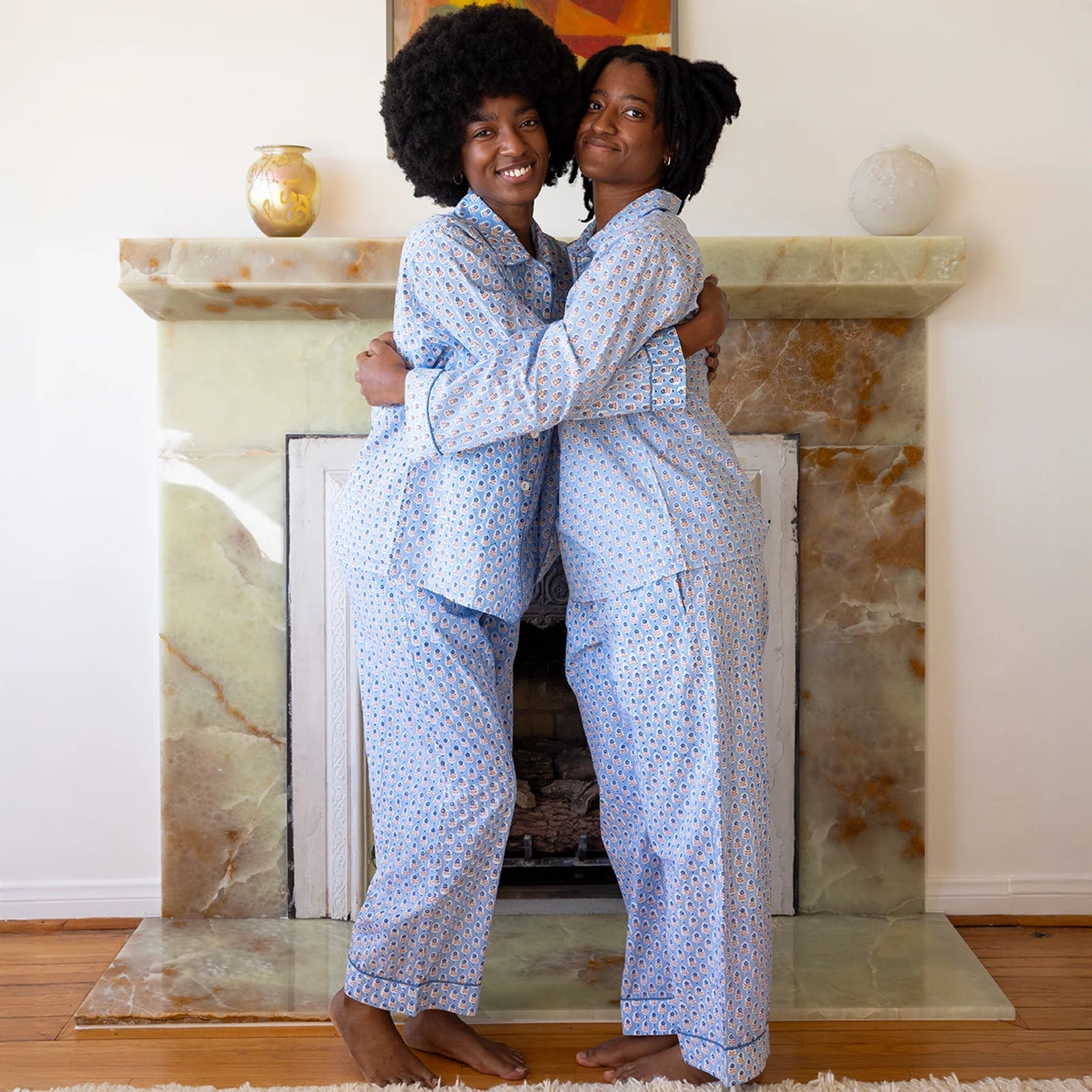 Block Shop · Hand Block - printed Pajama Set in Bluebonnet · Block Shop Textiles | socius design in Rochester, MN