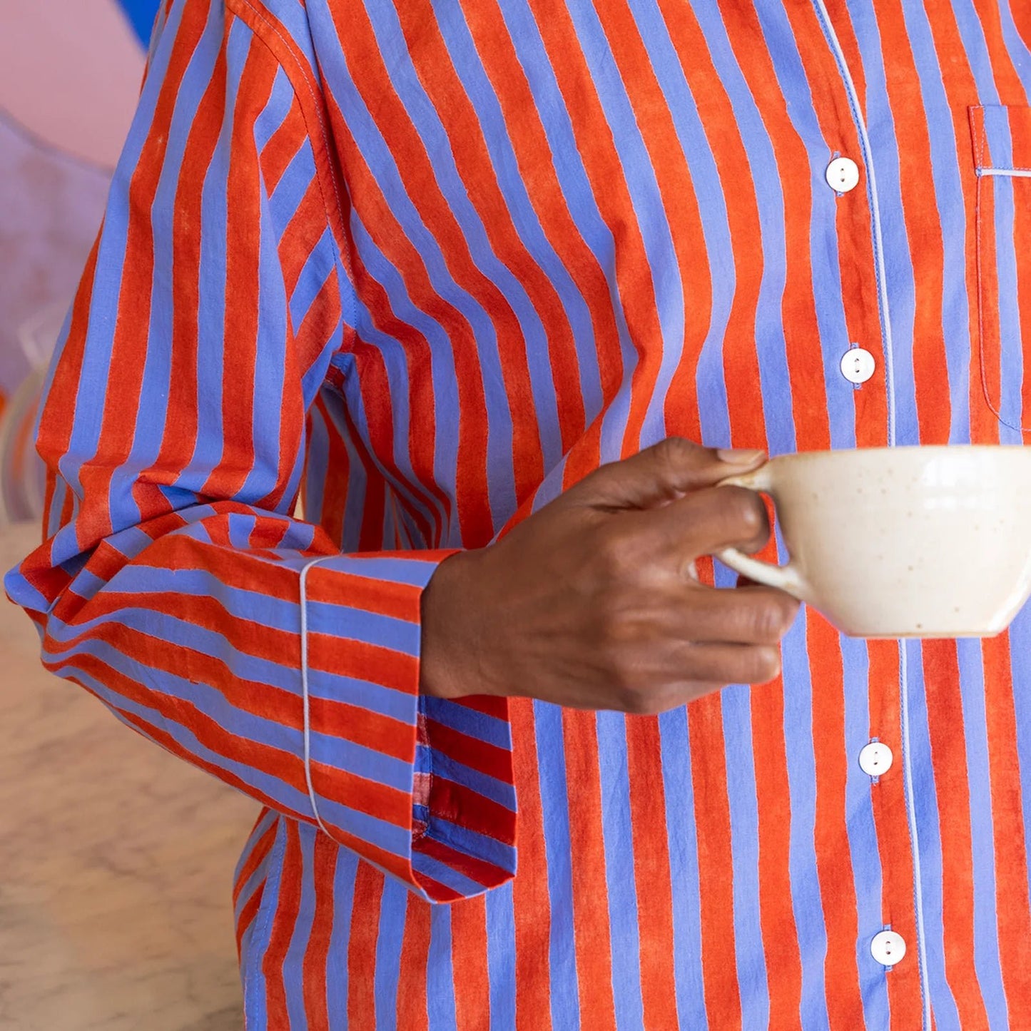 Block Shop · Hand Block - printed Pajama Set in Kingfisher | socius design in Rochester, MN