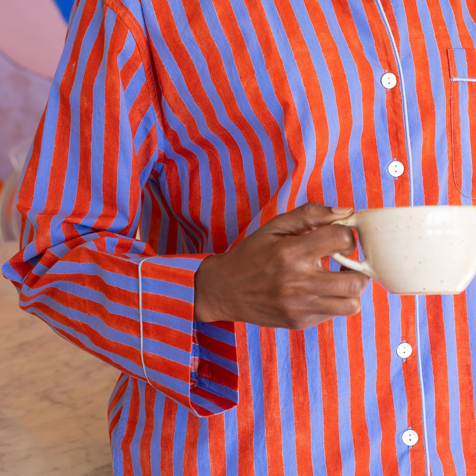 Block Shop · Hand Block - printed Pajama Set in Kingfisher | socius design in Rochester, MN