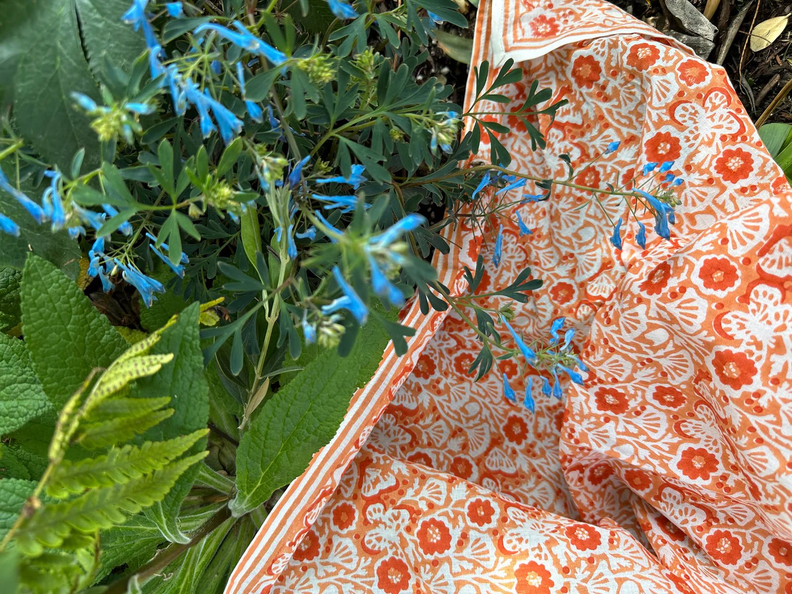 Block Shop · Hand Block - Printed Poppy Bandana · Peach | socius design in Rochester, MN
