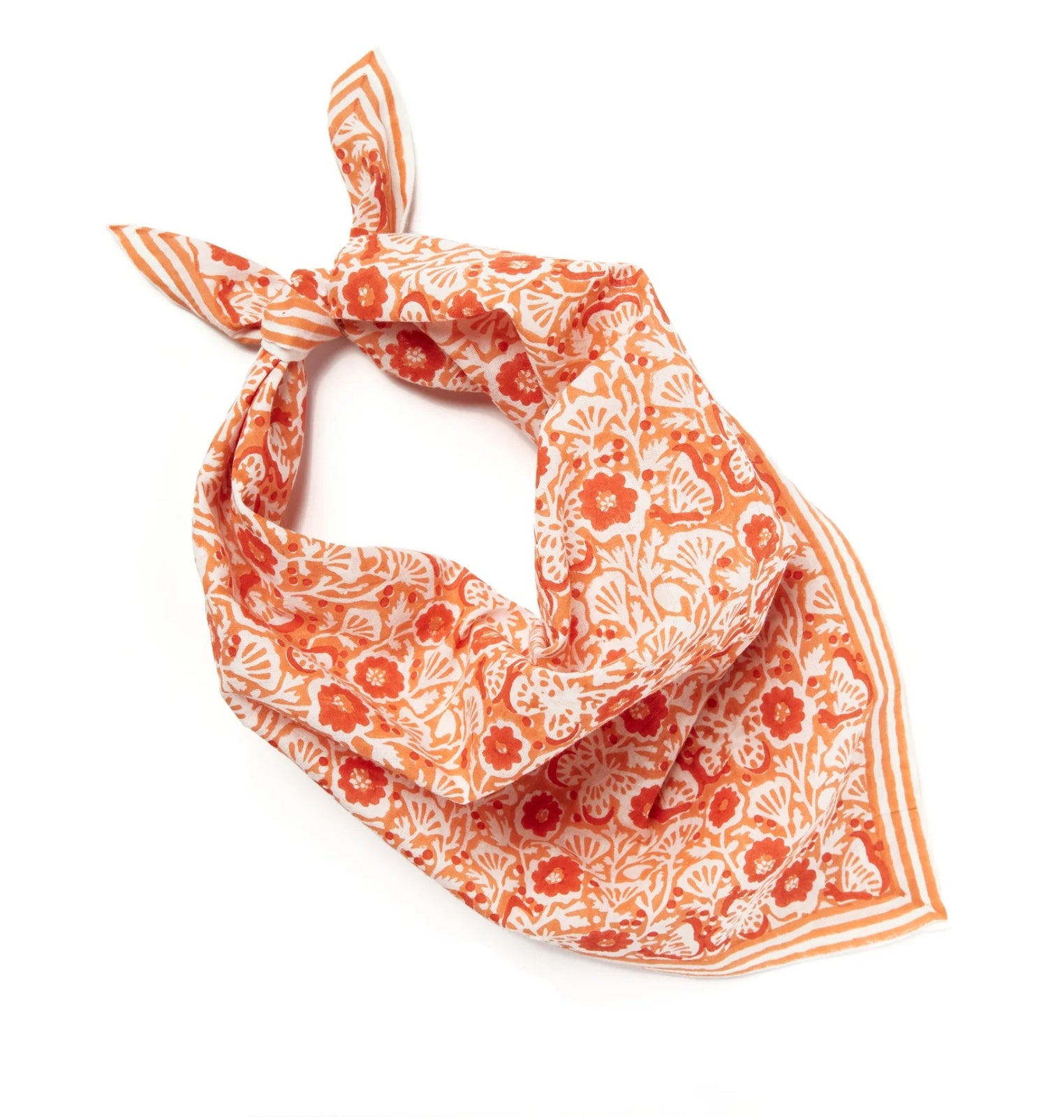 Block Shop · Hand Block - Printed Poppy Bandana · Peach | socius design in Rochester, MN