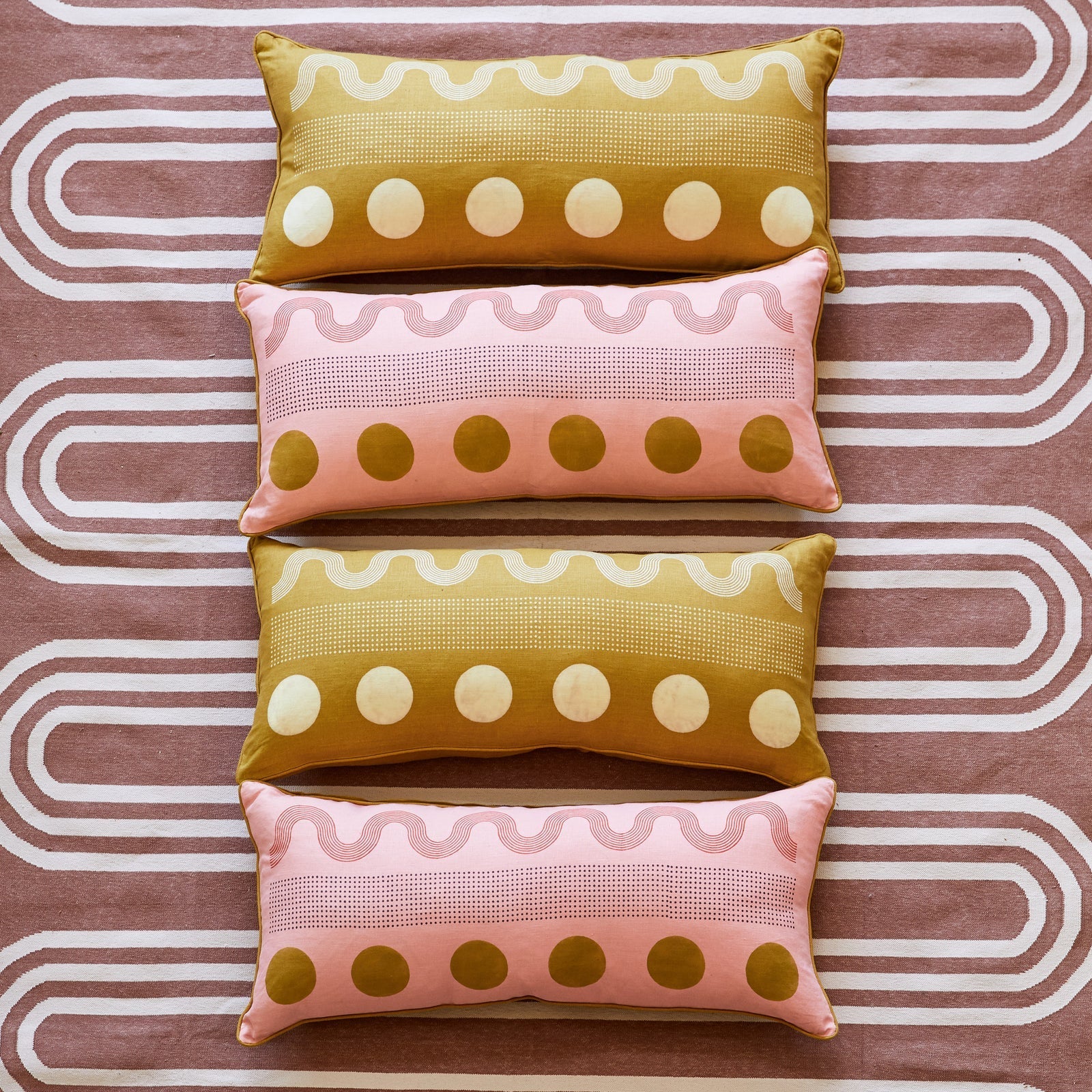 Block Shop · Hand Block - Printed Susie Lumbar Pillow · Peony | socius design in Rochester, MN