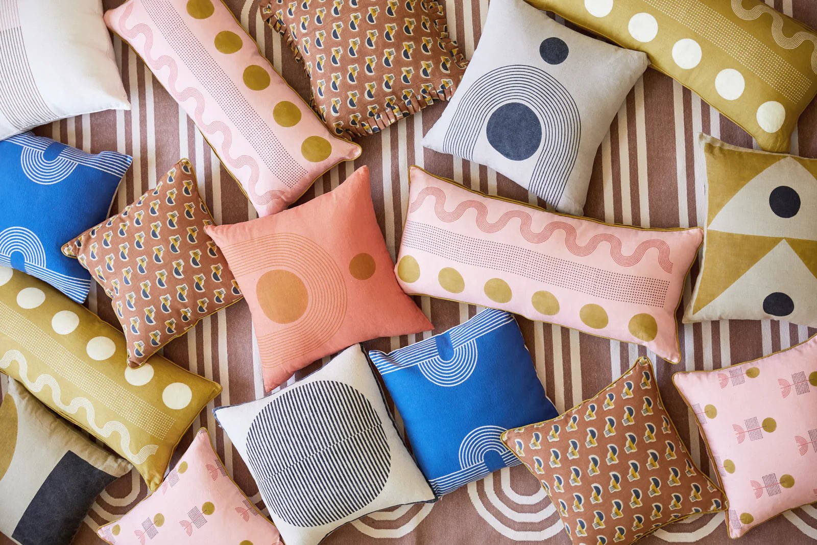 Block Shop · Hand Block - Printed Susie Lumbar Pillow · Peony | socius design in Rochester, MN