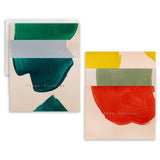 Holiday Shape Hand-Painted Card Set