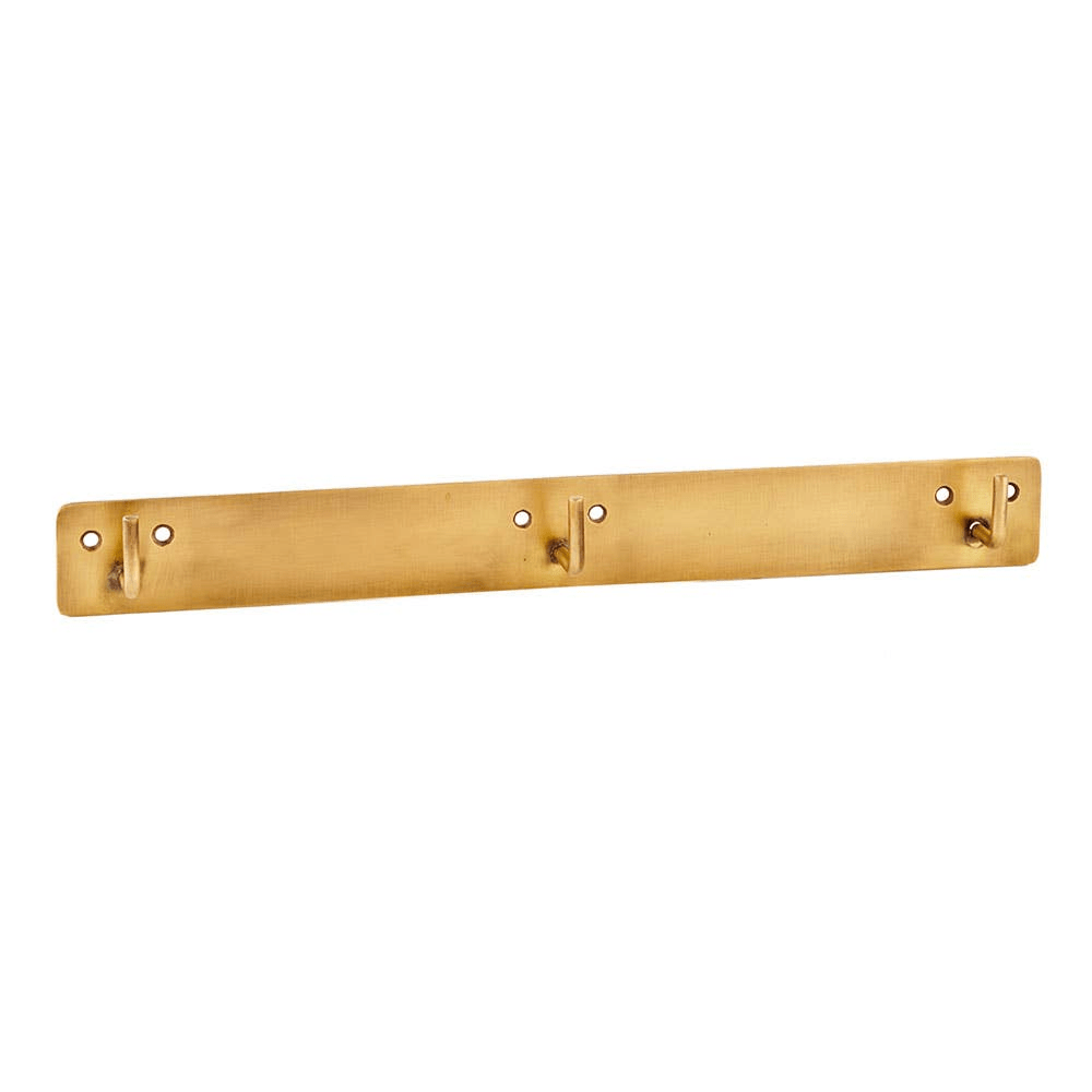 Fog Linen Work · Handmade Brass Plate Triple Hook | socius design in Rochester, MN
