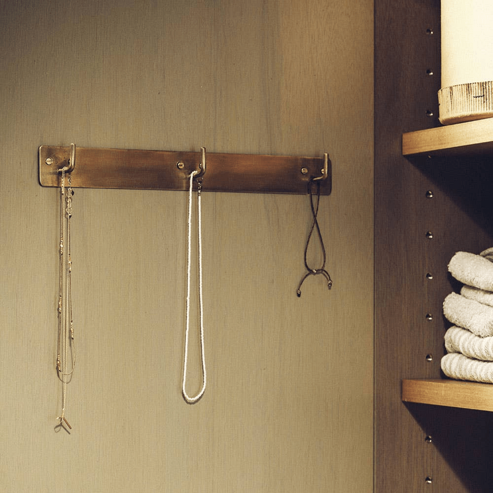 Fog Linen Work · Handmade Brass Plate Triple Hook | socius design in Rochester, MN