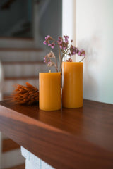 Slow Burn · Handmade Classic Beeswax Pillar | 2.5" x 4.5" | socius design in Rochester, MN