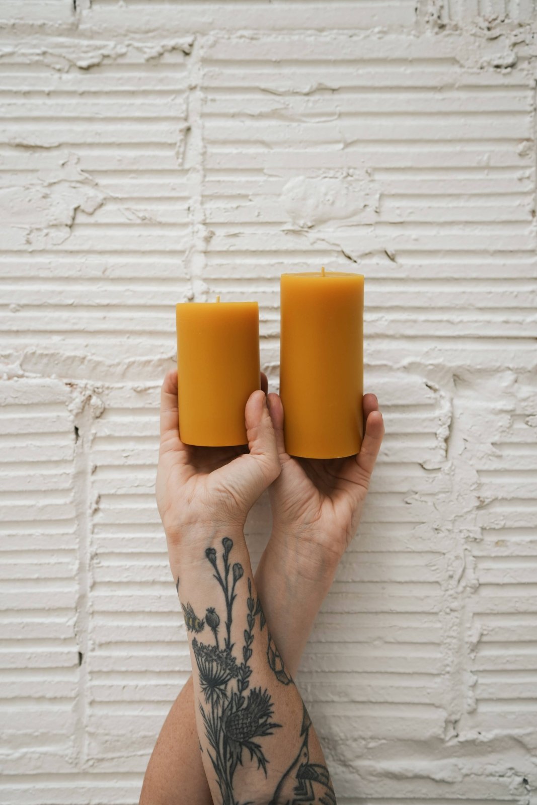 Slow Burn · Handmade Classic Beeswax Pillar | 2.5" x 5.5" | socius design in Rochester, MN