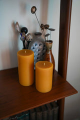 Slow Burn · Handmade Classic Beeswax Pillar | 2.5" x 5.5" | socius design in Rochester, MN