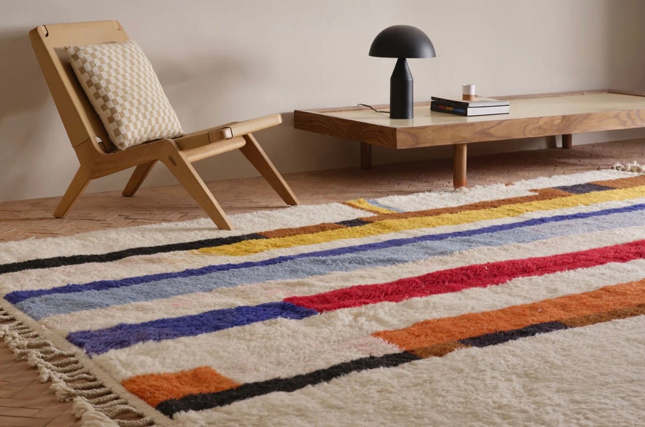 socius design · Handmade Multi - color Moroccan Rug · 7'9" x 9'7" | socius design in Rochester, MN