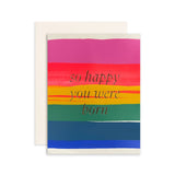 Moglea · Happy Stripe · Hand-Painted Card | socius design in Rochester, MN