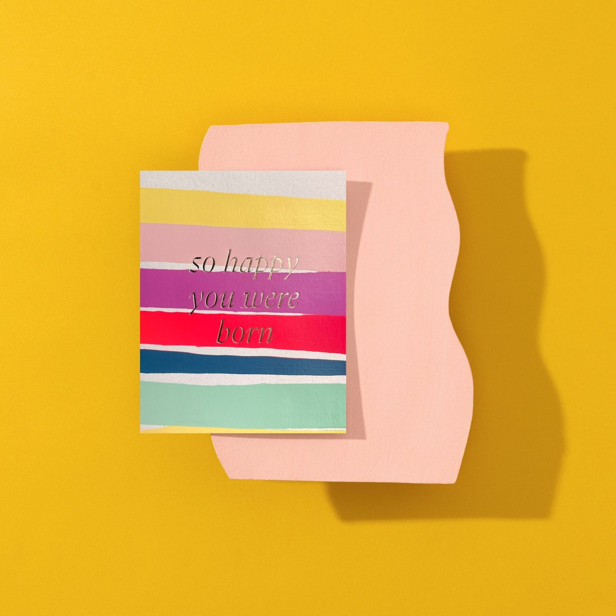 Moglea · Happy Stripe · Hand-Painted Card | socius design in Rochester, MN