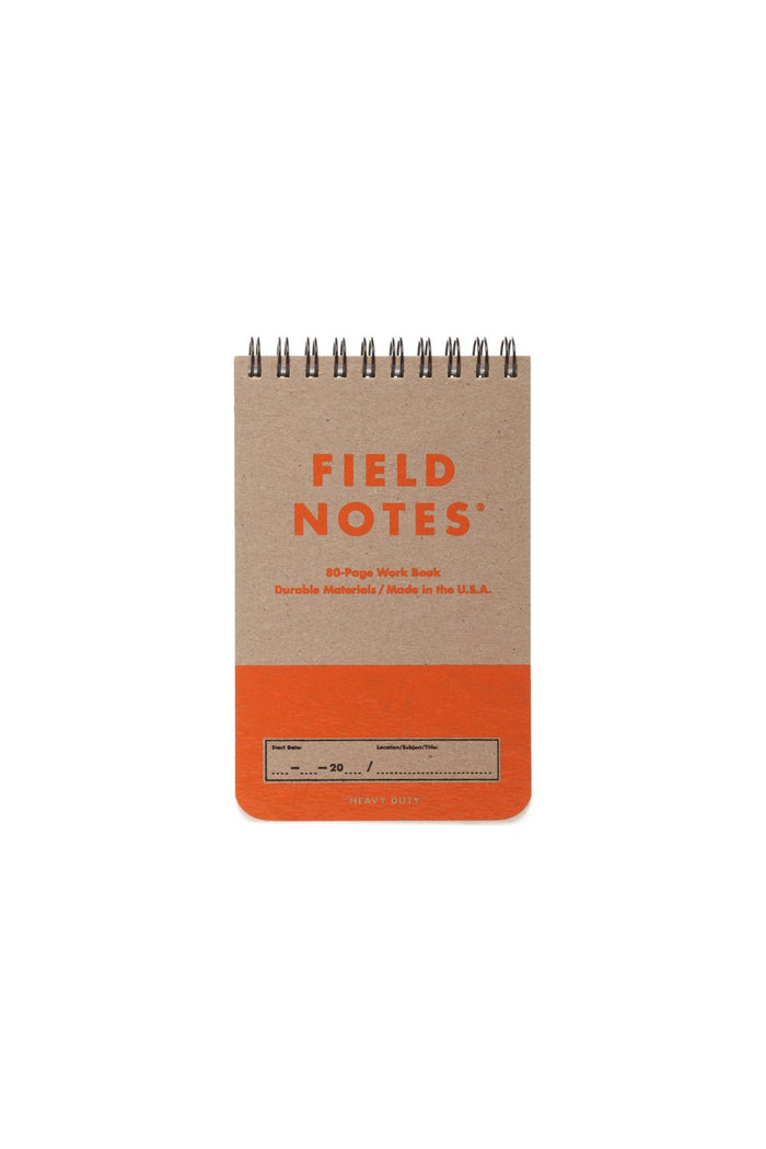Field Notes Heavy Duty work book, orange cover