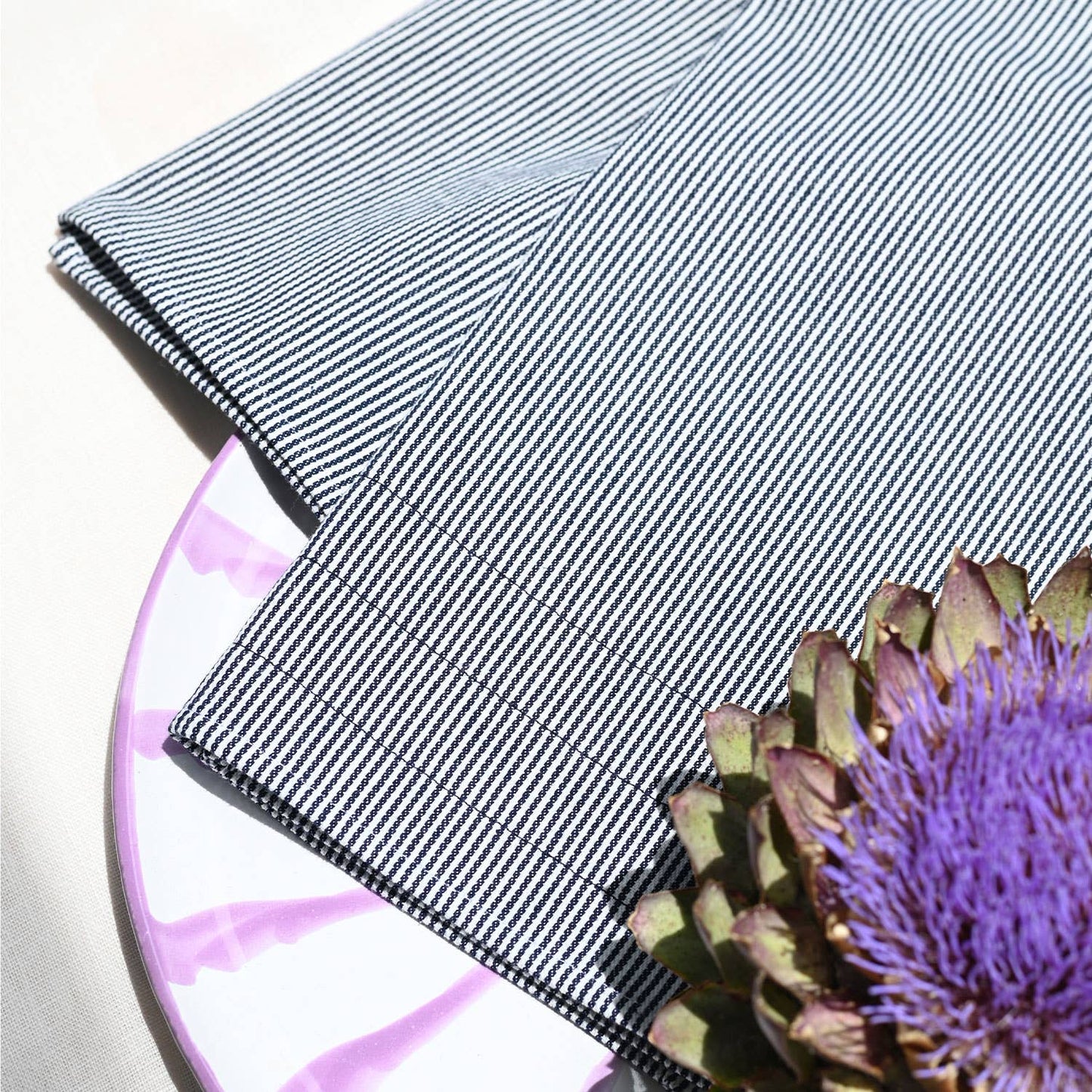 ATELIER SAUCIER · Hickory Stripe Reclaimed Fabric Tea Towel Set | socius design in Rochester, MN