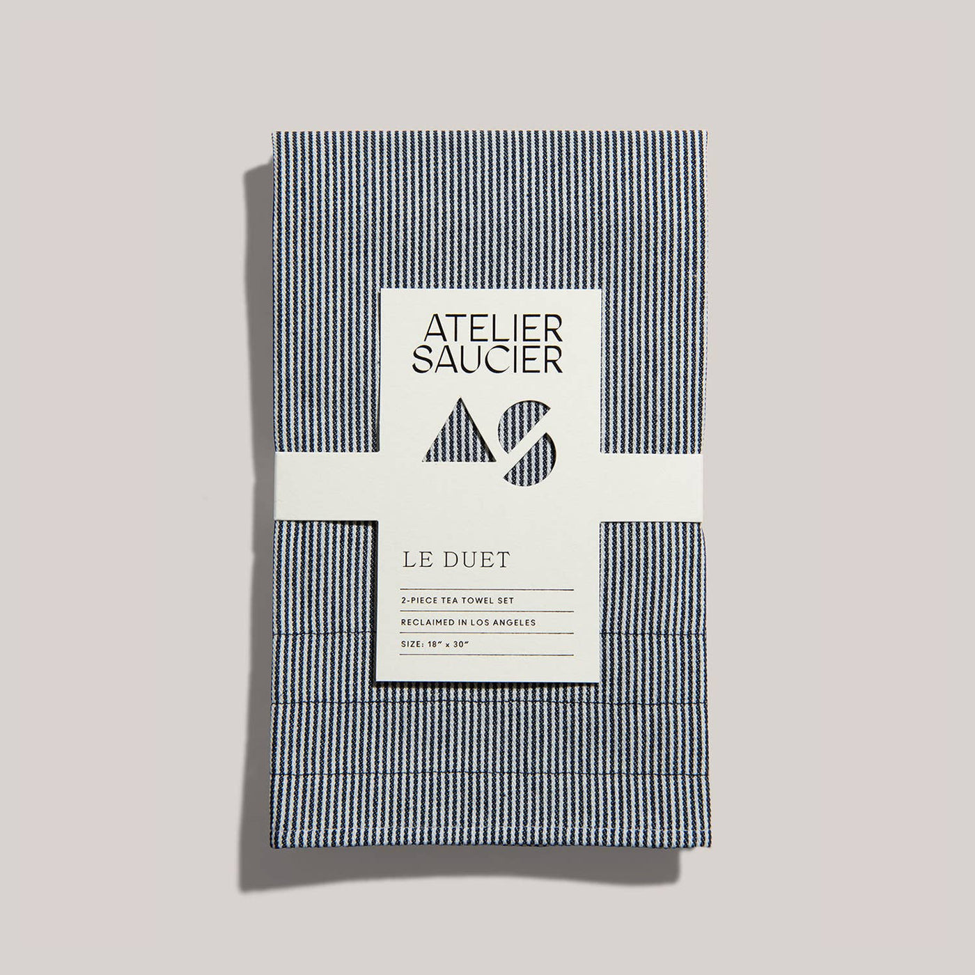 ATELIER SAUCIER · Hickory Stripe Reclaimed Fabric Tea Towel Set | socius design in Rochester, MN