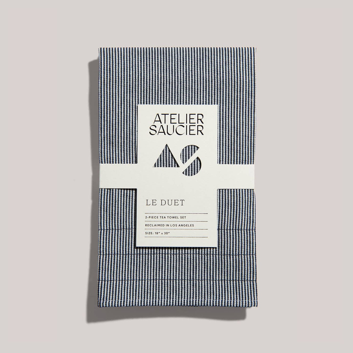 ATELIER SAUCIER · Hickory Stripe Reclaimed Fabric Tea Towel Set | socius design in Rochester, MN