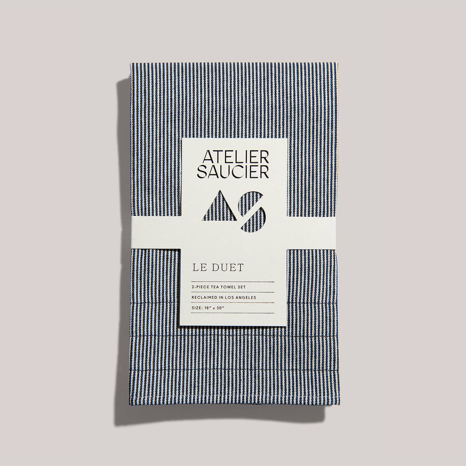 ATELIER SAUCIER · Hickory Stripe Reclaimed Fabric Tea Towel Set | socius design in Rochester, MN