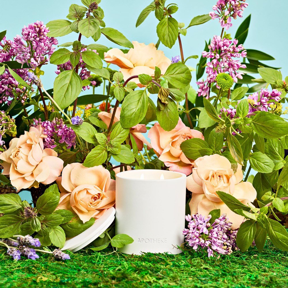 APOTHEKE · Holy Basil and Rosewater 2-Wick Candle | socius design in Rochester, MN