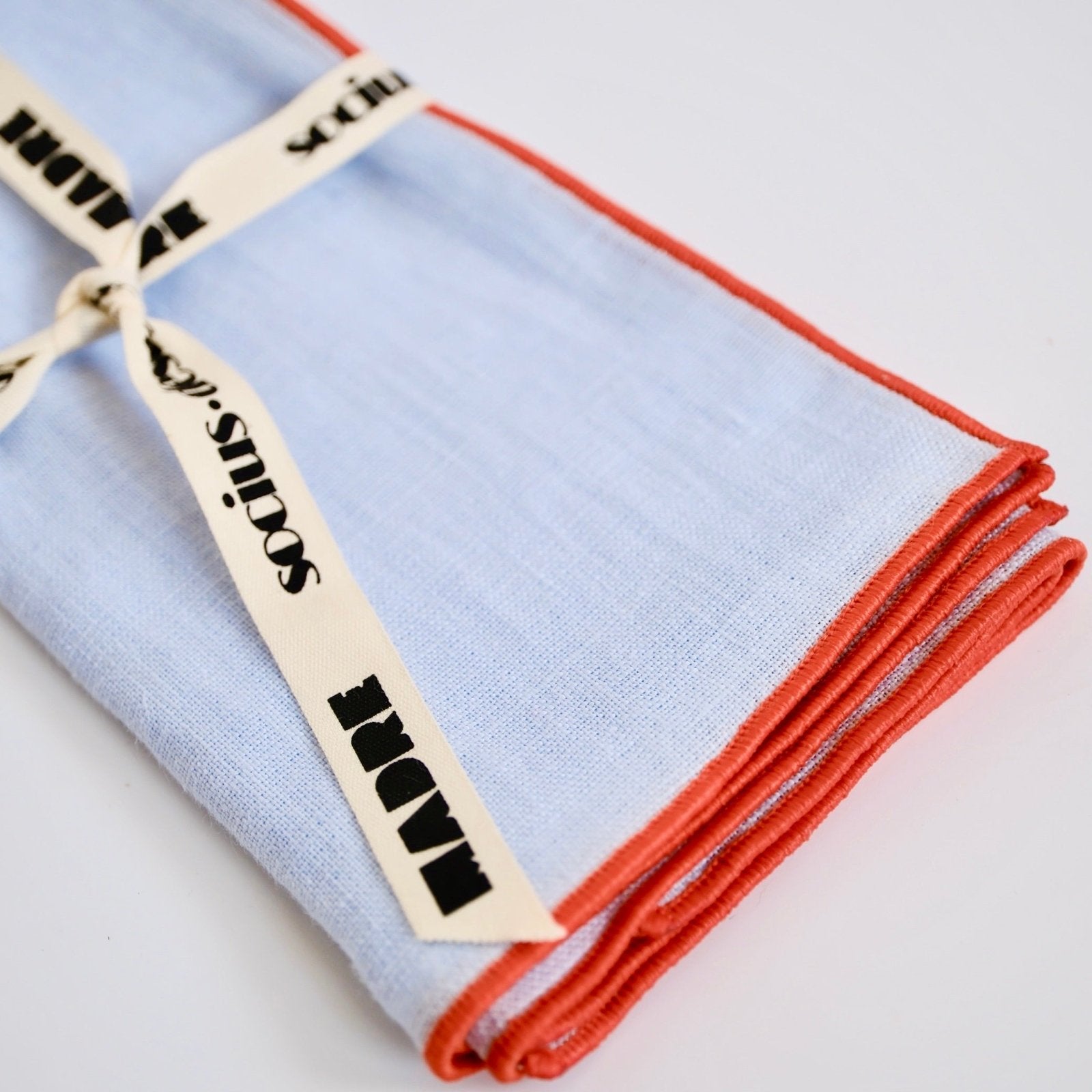 MADRE Linen · Ice Blue Linen Cocktail Napkin Set · MADRE Linen x socius design | socius design in Rochester, MN