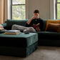 The Elevate Ottoman in Cactus Leather
