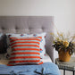 Soil to Studio · Indu Hand Block - printed Linen Pillow · Rojo | socius design in Rochester, MN