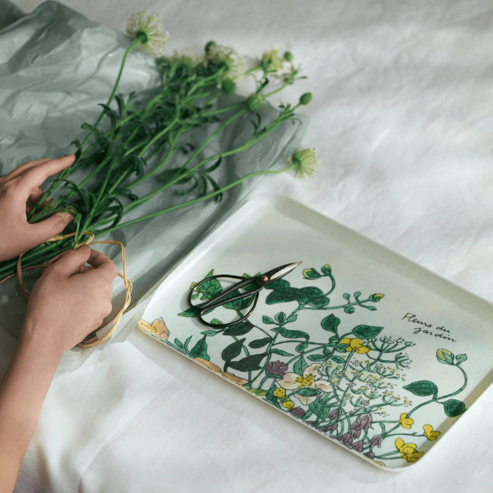 Fog Linen Work · Isabelle Boinot Fleur Sauvage Linen Coated Tray · Medium | socius design in Rochester, MN