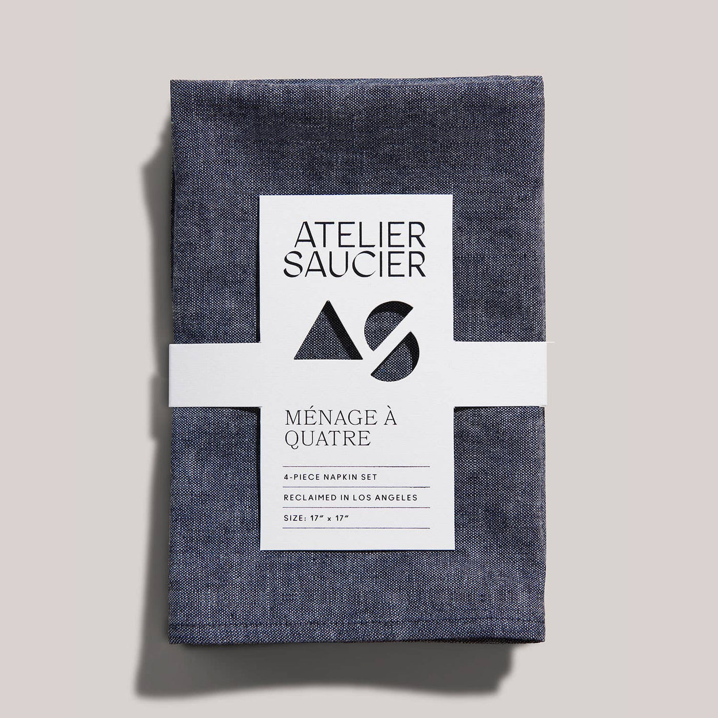 ATELIER SAUCIER · Japanese Reclaimed Chambray Napkin Set | socius design in Rochester, MN