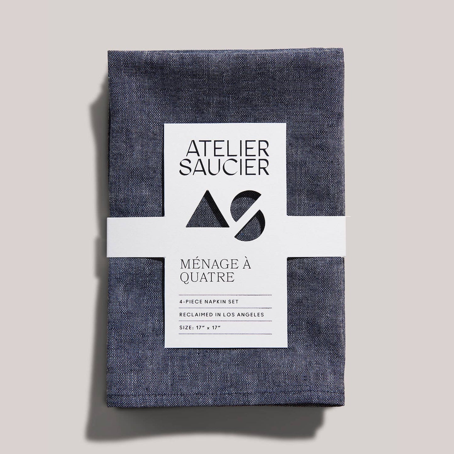ATELIER SAUCIER · Japanese Reclaimed Chambray Napkin Set | socius design in Rochester, MN