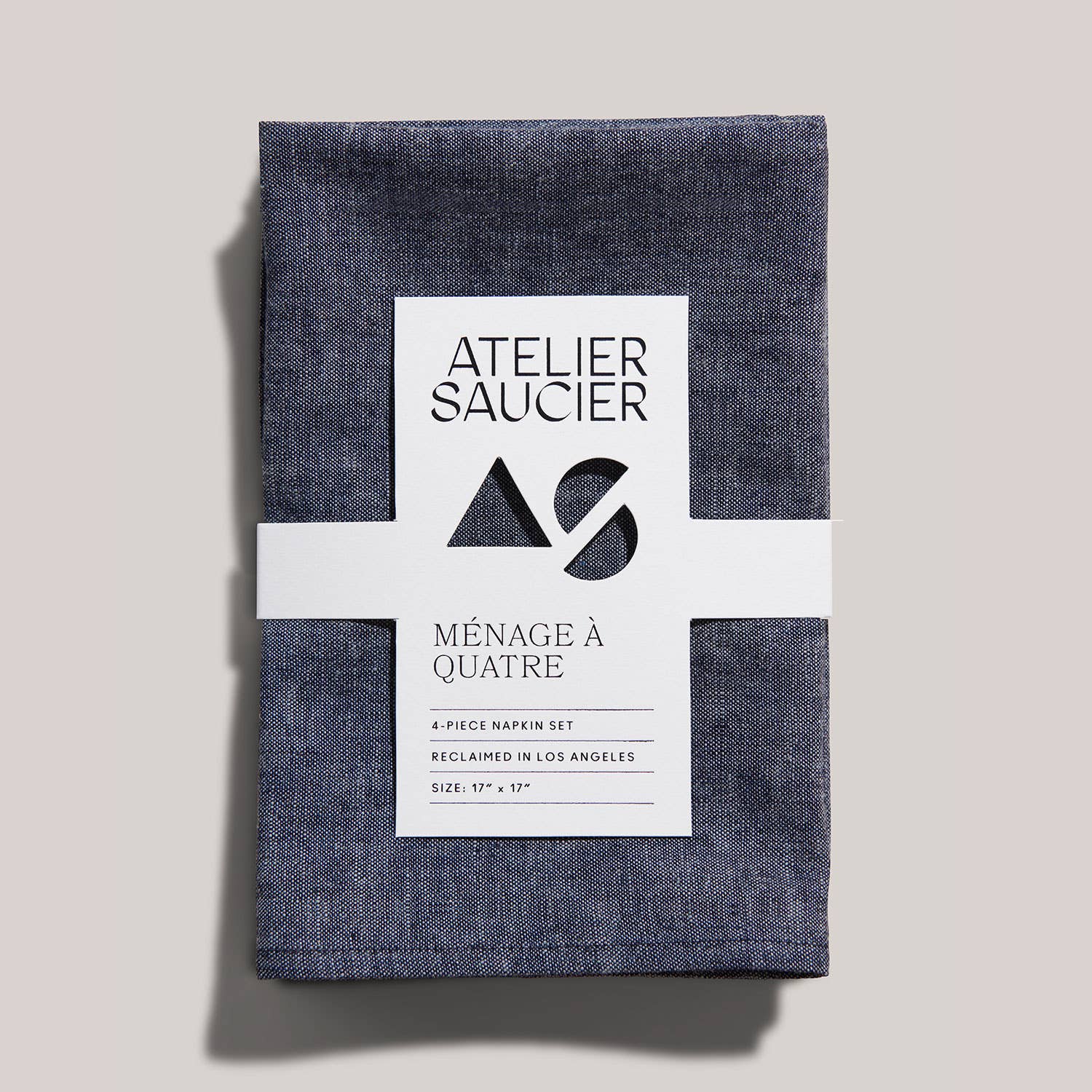 ATELIER SAUCIER · Japanese Reclaimed Chambray Napkin Set | socius design in Rochester, MN