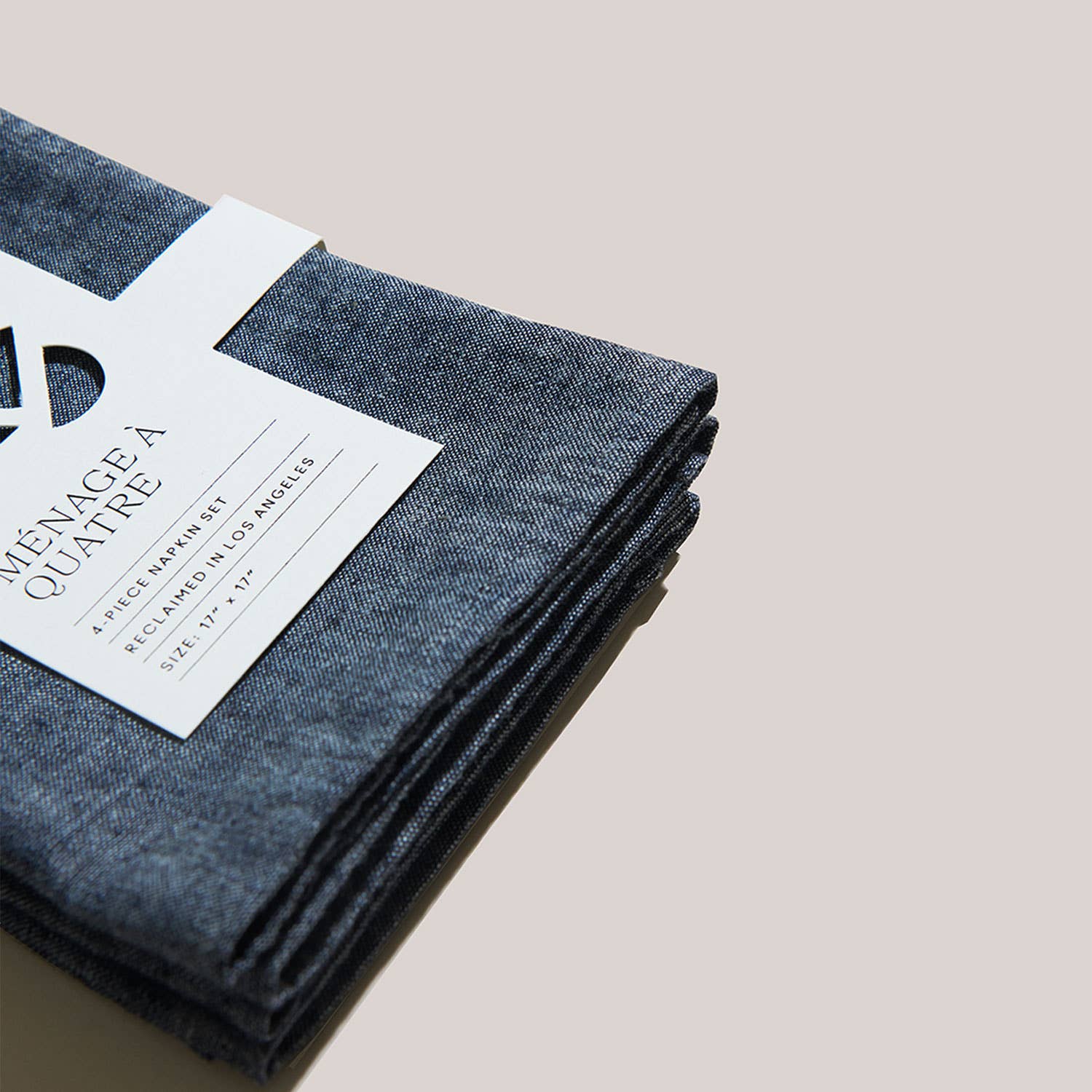 ATELIER SAUCIER · Japanese Reclaimed Chambray Napkin Set | socius design in Rochester, MN