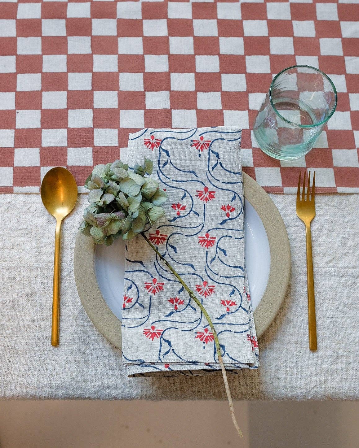 Soil to Studio · Juhi Block - Printed Linen Table Napkins · Set of 4 | socius design in Rochester, MN
