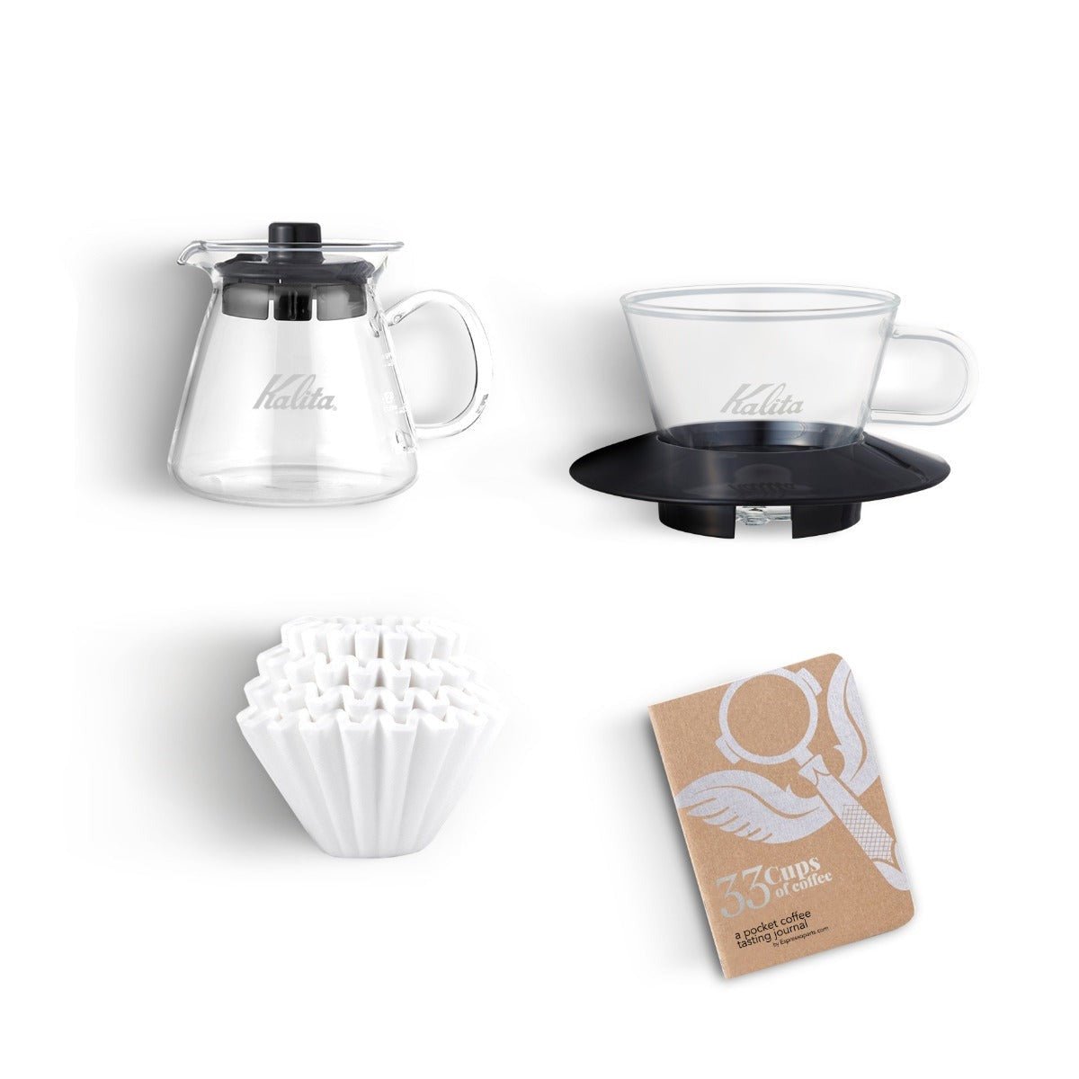 Kalita Wave 155 Pro Pour Over Coffee Kit - Glass · Pour Over Set by Espresso Parts