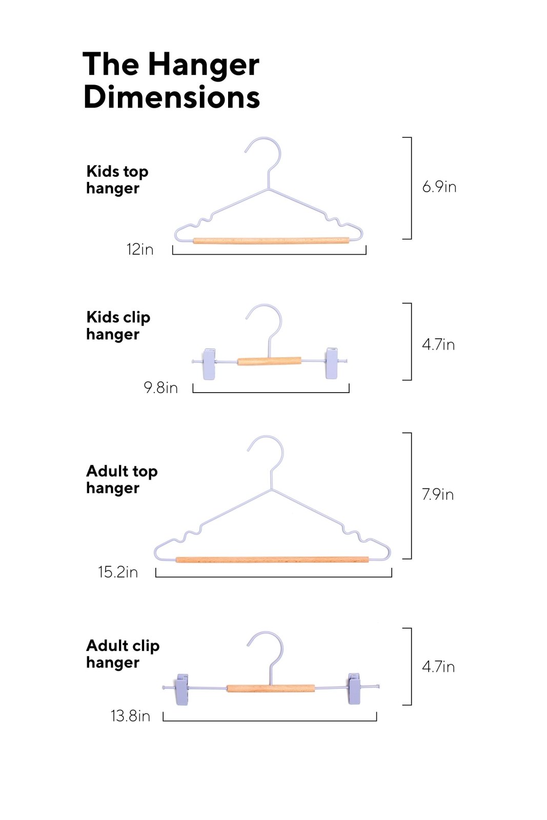Mustard Made US · Kids Clip Hangers in Lilac | socius design in Rochester, MN